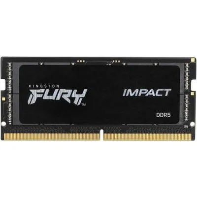 Kingston FURY Impact - DDR5 - Modul - 16 GB - SO DIMM 262-PIN - 3200 MHz / PC5-51200 - CL38 - 1.35 V - ungepuffert - on-die ECC - Schwarz (KF564S38IB-16)