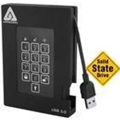 Apricorn Aegis Padlock Fortress - SSD - verschlüsselt - 256GB - extern (tragbar) - 2.5 (6,4 cm) - USB3.0 - FIPS 140-2 Level 2, 256-bit AES-XTS (A25-3PL256-S256F)