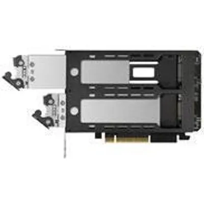 ICY Dock ToughArmor MB842MP-B - Mobiles Speicher-Rack - 2 x Schacht entfernbar - M.2 - M.2 NVMe Card - PCIe 4,0 x16 - schwarz & silber - für ASUS PRIME B650, PRIME TRX40, ROG STRIX B650, TUF GAMING B550, TUF Gaming B650 (MB842MP-B)
