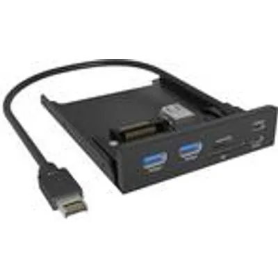 ICY BOX IB-HUB1419-i3 Frontplatte f. 3.5 Einschub mit USB Type-C/Type-A Hub und Kartenleser (61169)