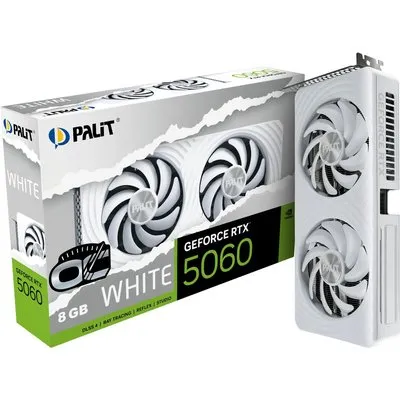 Palit Grafikkarte RTX5060 WHITE OC 8 GB GDDR7 (NE75060U19P1-GB2063M)