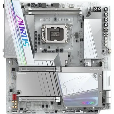 Gigabyte AORUS Z890 TACHYON ICE - Motherboard - E-ATX - LGA1851-Sockel - Z890 Chipsatz - USB-C 3.2 Gen 2x2, USB-C 3.2 Gen2, USB 3.2 Gen 1, USB4 - Bluetooth, Wi-Fi 7, 5 Gigabit Ethernet - Onboard-Grafik (CPU erforderlich) (Z890 A TACHYON ICE)