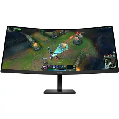 HP Omen 34c G2, Gaming-Monitor 86.4 cm (34 Zoll), schwarz, WQHD, VA, Curved, HDMI, DP, 180Hz Panel (AV4C1E9#ABB)