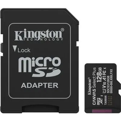 Kingston Canvas Select Plus - Flash-Speicherkarte - 128 GB - microSDXC UHS-I (SDCS3/128GB)