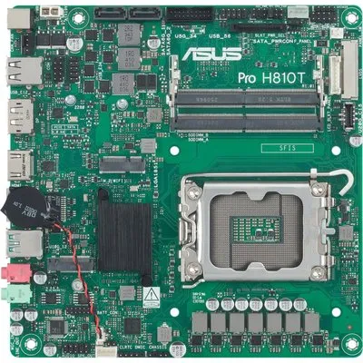 ASUS PRO H810T-CSM - Motherboard - Thin mini ITX - LGA1851-Sockel - H810 Chipsatz - USB-C 3.2 Gen 2x2, USB 3.2 Gen 2, USB 3.2 Gen 1 - Gigabit LAN - Onboard-Grafik (CPU erforderlich) (90MB1LGM-M0EAYC)