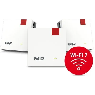 FRITZ!Mesh Set 1700 3er-Set - Für bestes WLAN überall - ideal für Haushalte mit 5-7 Räumen  (20003133)