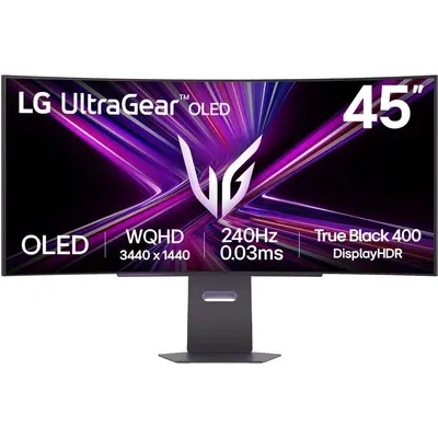 LG UltraGear 45GX900A-B 45 OLED Curved Gaming-Monitor WQHD 240 Hz 0,03 ms (45GX900A-B)