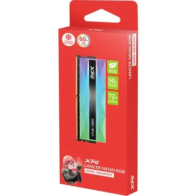 ADATA DIMM DDR5-6400 silber AX5U6400C3216G-CLANRSG Lancer Neon RGB - 16 GB - DDR5 (AX5U6400C3216G-CLANRSG)