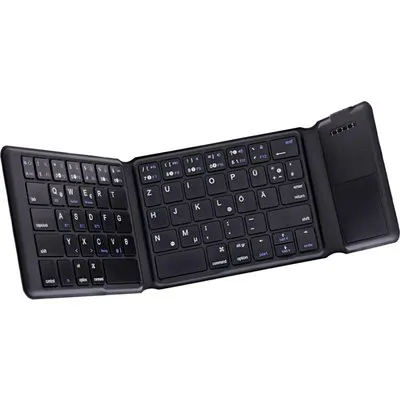 InLine Faltbare Bluetooth Tastatur mit Touchpad - schwarz (55379B)