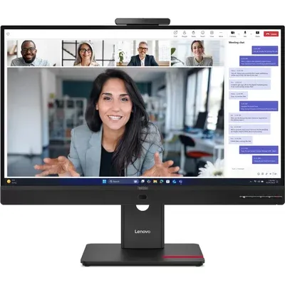 Lenovo ThinkVision T27QD-4v 27 QHD Monitor, 2560x1440, LCD, USB-Hub, Lautsprecher, höhenverstellbar, schwarz (64B8UAT1EU)
