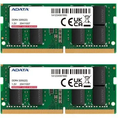 ADATA SO-DIMM DDR4-3200 Dual-Kit gruen AD4S32008G22-DTGN - 16 GB - DDR4 (AD4S32008G22-DTGN)