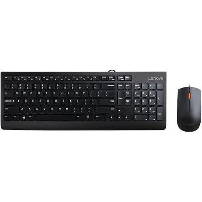 Lenovo 300 - Volle Größe (100%) - Kabelgebunden - USB - QWERTY - Schwarz - Maus enthalten (GX30M39606)
