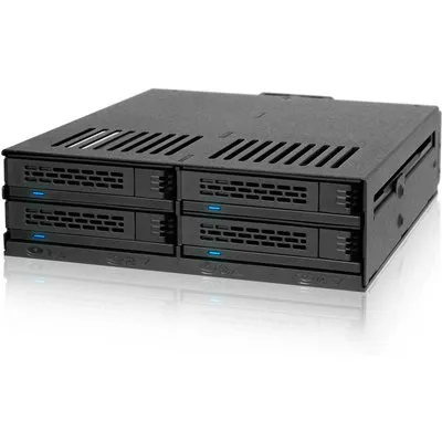IcyDock 4x 2.5 Sata/SAS in 1x5 25 bay mobile rack screwless (MB324SP-1B)