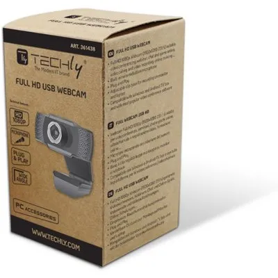Full HD 1080p USB webcam, Auto Fokus Mikro m. Geräuschunterdrückung Hersteller: Techly (I-WEBCAM-60T)