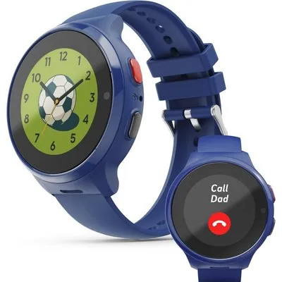 Hama Smartwatch für Kinder, Kinderuhr mit GPS, SOS-Taste, zum Telefonieren, Blau (00178669)