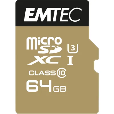Emtec microSDXC 64GB Class10 Speedin 64GB MicroSDXC Klasse 10 Speicherkarte (ECMSDM64GXC10SP)