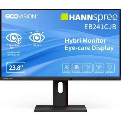 Hannspree EB241CJB 23,8 Full HD Monitor USB-C 65W PD HDMI DP Pivot Schwarz (EB241CJB)