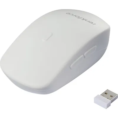 Renkforce RF-WRM-300 Hygiene-Maus Kabellos Optisch Weiß 5 Tasten 800 dpi, 1000 dpi, 1200 dpi Spritzwassergeschützt (RF-6332576)
