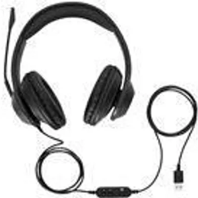 Targus AEH102GL - Headset - On-Ear - konvertierbar - kabelgebunden - USB-A - Geräuschisolierung - Schwarz (AEH102GL)
