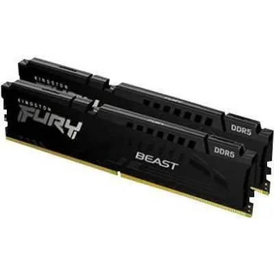 Kingston FURY Beast - DDR5 - Kit - 16 GB: 2 x 8 GB - DIMM 288-PIN - 5200 MHz / PC5-41600 - CL38 - 1.25 V - ungepuffert - on-die ECC (KF552C40BBK2-16)