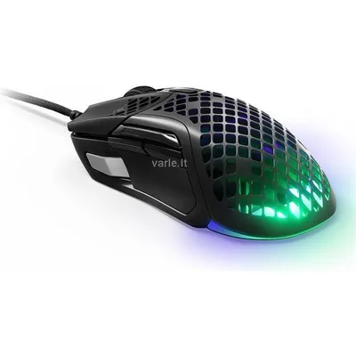 SteelSeries Aerox 5 - Maus - ergonomisch - Für Rechtshänder - optisch - 9 Tasten - kabelgebunden - USB, USB-C - mattschwarz (62401)