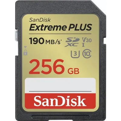 WESTERN DIGITAL EXTREME PLUS 256GB SDHC MEMORY CARD 190MB/S 130MB/S UHS-I CLASS (SDSDXWV-256G-GNCIN)