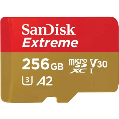 SanDisk Extreme 256 GB MicroSDXC UHS-I Klasse 10 (SDSQXAV-256G-GN6GN)
