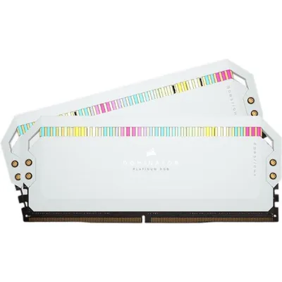 CORSAIR Dominator Platinum RGB - DDR5 - Kit - 32GB: 2 x 16GB - DIMM 288-PIN - 5200 MHz / PC5-41600 - CL40 weiß (CMT32GX5M2B5200C40W)