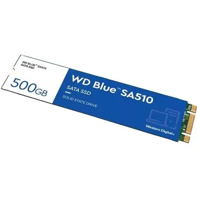 WD Blue SA510 WDS500G3B0B - SSD - 500GB - intern - M.2 2280 - SATA 6Gb/s - Blau (WDS500G3B0B)