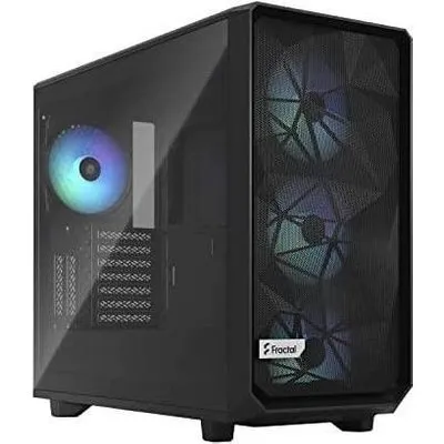 Fractal Design Meshify 2 RGB - Tower - Erweitertes ATX - Seitenteil mit Fenster (gehärtetes Glas) - keine Spannungsversorgung (ATX) - black TG light tint - USB/Audio (FD-C-MES2A-06)
