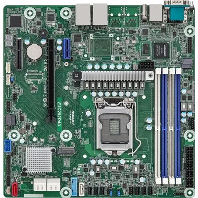 ASRock Rack E3C252D4U - Motherboard - micro ATX - LGA1200-Sockel - C252 Chipsatz - USB 3.2 Gen 1 - 2 x Gigabit LAN - Onboard-Grafik