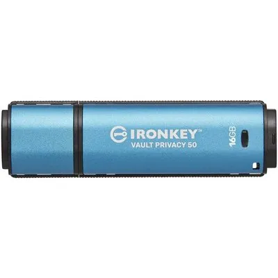 KINGSTON 16GB IronKey Vault Privacy 50 USB AES-256 Encrypted FIPS 197 (IKVP50/16GB)