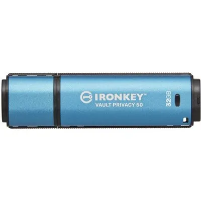 KINGSTON 32GB IronKey Vault Privacy 50 USB AES-256 Encrypted FIPS 197 (IKVP50/32GB)