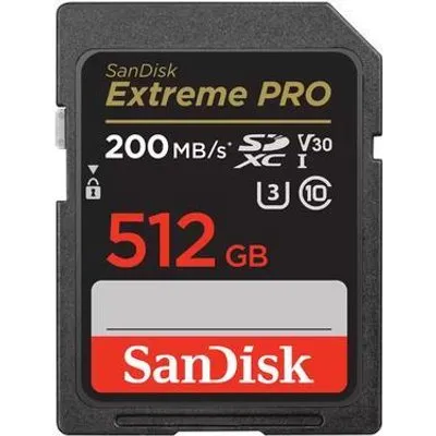 Extreme PRO SDXC 512GB SDXC / read 200MB/s / write 140MB/s / 2 years RescuePRO Deluxe / Calss 10 V30 / UHS-I / U3 (SDSDXXD-512G-GN4IN)