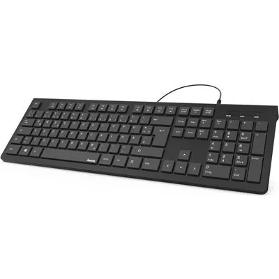 Hama KC-200 - Tastatur - USB - QWERTY - Ukrainisch - Schwarz (89182681)