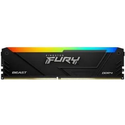 Kingston FURY Beast RGB - DDR4 - Kit - 64GB: 2 x 32GB - DIMM 288-PIN - 1600 MHz / PC4-25600 - CL16 - non-ECC - Schwarz (KF432C16BB2AK2/64)