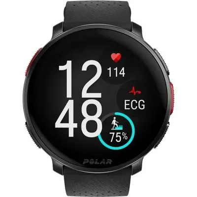 Polar Vantage V3 - Aluminum - Sportuhr mit Band - Silikon - Anzeige 3.5 cm (1.39) - 32 GB - Bluetooth - 57 g - Night Black (900108890)
