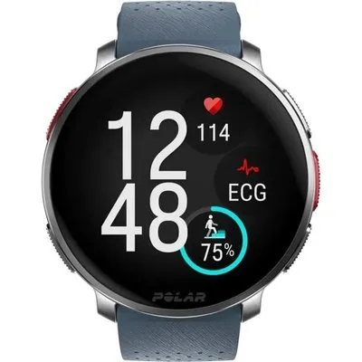 Polar Vantage V3 - Aluminum - Sportuhr mit Band - Silikon - Anzeige 3,5 cm (1,39) - 32GB - Bluetooth - 57 g - himmelblau (900108892)