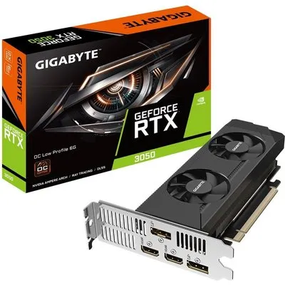 Gigabyte GeForce RTX 3050 OC 6G - Grafikkarten - GF RTX 3050 - 6GB GDDR6 - PCIe 4,0 Low-Profile - 2 x DisplayPort, 2 x HDMI - Box (GV-N3050OC-6GL)