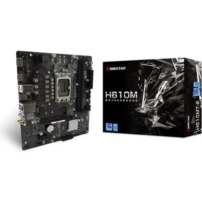 Biostar H610MT-E - Intel - LGA 1700 - Intel® Celeron® - Intel Core i3 12th Gen - Intel Core i3 13th Gen - Intel Core i5 12th Gen - Intel... - DDR4-SDRAM - 64 GB - DIMM (H610MT-E)