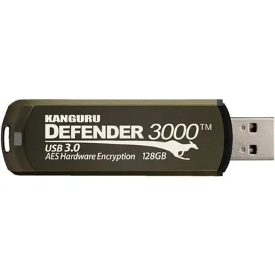 Kanguru Encrypted Defender 3000 - USB-Flash-Laufwerk - verschlüsselt - 16 GB - USB 3.2 Gen 1 - FIPS 140-2 Level 3 - TAA-konform (KDF3000-16G)