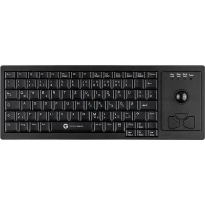 GETT Gerätetechnik CleanType Xtra Roll - Tastatur - 75% - compact TKL - mit Trackball - USB - QWERTZ - Deutsch - Schwarz (KL30204)