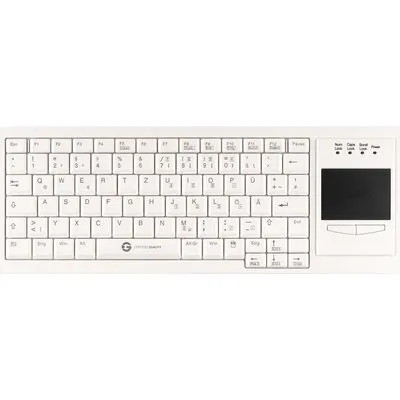GETT Gerätetechnik CleanType Xtra Touch - Tastatur - mit Touchpad - USB - QWERTZ - Deutsch - weiß (KL30207)