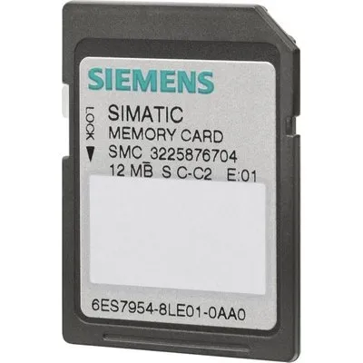 Siemens 6ES7954-8LC04-0AA0 SIMATIC S7 Speicherkarte 4 - SIMATIC S7 - Memory Card für S7-1x 00 CPU/SINAMICS - 3 - 3V Flash - 4 MByte SIMATIC S7-1200 Basic Controller - flexibel durch vielfältige Kommunikationsmöglichkeiten und SIMATIC S7-1500 Advanced Controller - unser schnellster Controller für die Automatisierung. Für die SIMATIC S7-1200/S7-1500 Familie werden SIMATIC Memory Cards als optionales bzw. notwendiges Zubehör in unterschiedlicher Größe angeboten. (6ES79548LC040AA0)