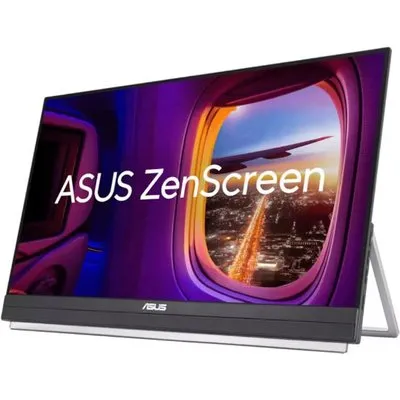 ASUS ZenScreen MB229CF tragbarer Monitor - 22 Zoll (21,5 sichtbar) FHD (1920 x 1080), IPS-Technologie, 100Hz, USB-C® PD 60W, Lautsprecher, Tragegriff/Kickstand-Design, C-Klemme, Trennwandhaken, Subwoofer, 2.1 Kanal Audio, grüne Nachhaltigkeit [Energieklasse D] (90LM08S5-B01A70)