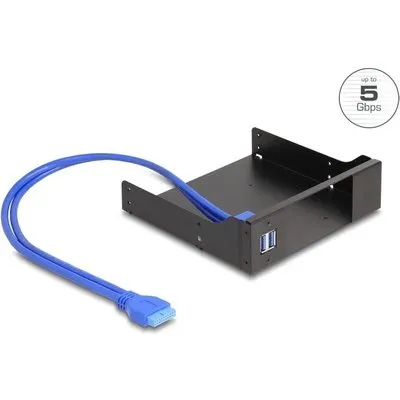 Delock 5.25 Metall Einbaurahmen für Slim Bay Wechselrahmen mit USB 5 Gbps (18006)
