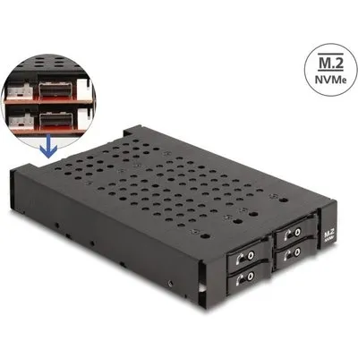 Delock 3.5 Wechselrahmen für 4x M.2 NVMe SSD mit Slim SAS SFF-8654 Anschluss (47072)
