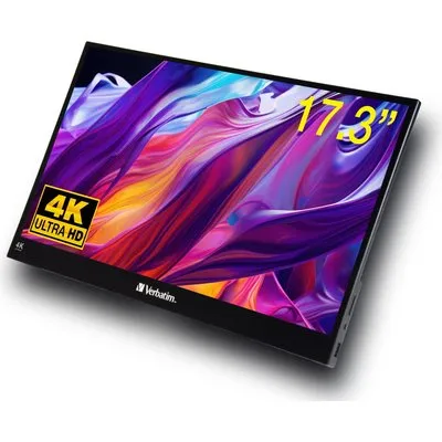 Verbatim 32239 Computerbildschirm 43,9 cm (17.3) 3840 x 2160 Pixel 4K Ultra HD LCD Touchscreen Schwarz (32239)