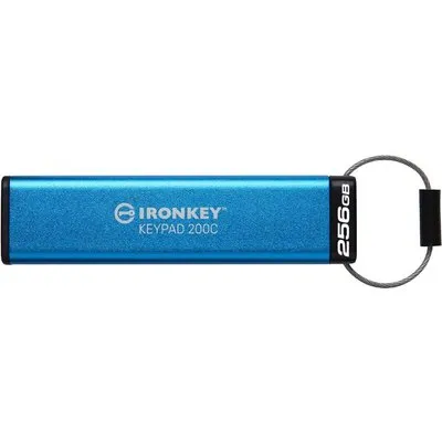 Kingston IronKey Keypad 200C - USB-Flash-Laufwerk - verschlüsselt - 256GB - USB-C 3,2 Gen 1 (IKKP200C/256GB)