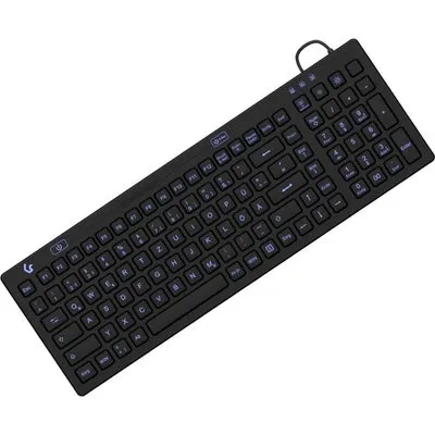 Industrietastatur, USB, Beleuchtet, Silikon, schwarz, Wasser und Staub geschützt IP68, DE Layout (KSK-6031INEL-B (DE))